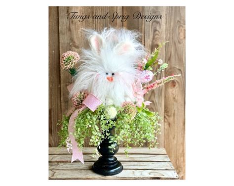 Easter Bunny Candlestick Centerpiece Spring Table Decor Easter