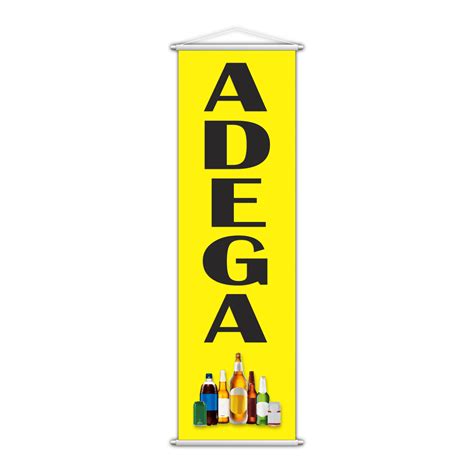 Banner Adega Cerveja Refrigerante Bebidas Lona 100x30cm Loja PlimShop