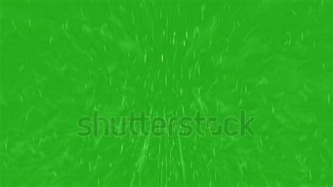 Real Rain Falling On The Green Screen 3d Rendered Animation Of