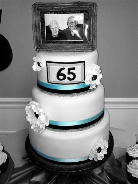 65Th Anniversary Cake - CakeCentral.com