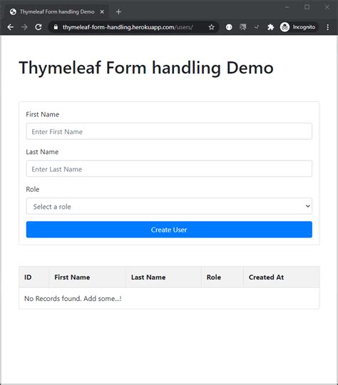 Thymeleaf Form POST Handling In Spring Boot SpringHow