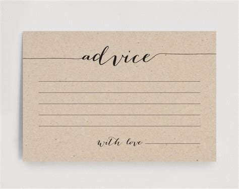 Marriage Advice Cards Templates Various Templates Ideas