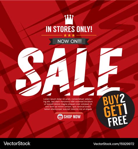 Sale Campaign Buy 2 Get 1 Free Background Banner Vector Image