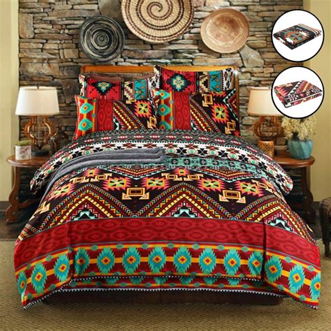 Hotbest 3 Pcs Polyester Bohemian Bedding Set Bohemian Mandala Print Duvet Cover Include Duvet