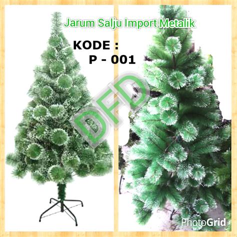 Jual Pohon Natal Jarum Salju Metalik Import Meter Kode P