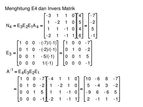 Invers Matriks 4x4 Lembar Edu