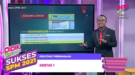 Sukses SPM 2021 Pecutan Perniagaan Kertas 1 YouTube