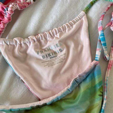 Frankies Bikinis Tropical Bikini Size Small Worn Depop