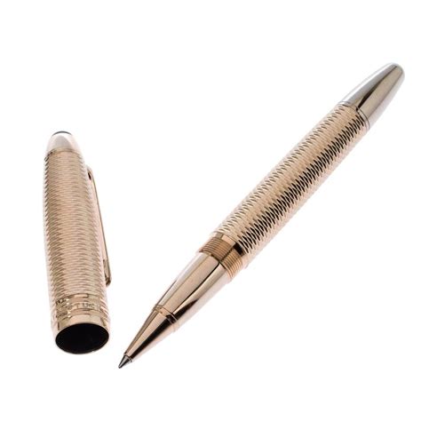 Montblanc Meisterst Ck Geometry Solitaire Gold Coated Rollerball Pen At