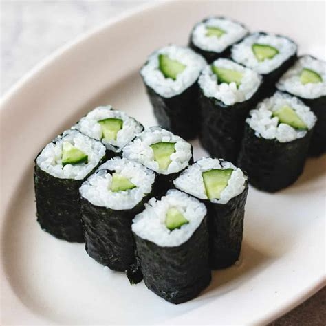 Easy Kappa Maki Recipe Japanese Cucumber Sushi Roll Recipe In 2024 Vegetarian Sushi