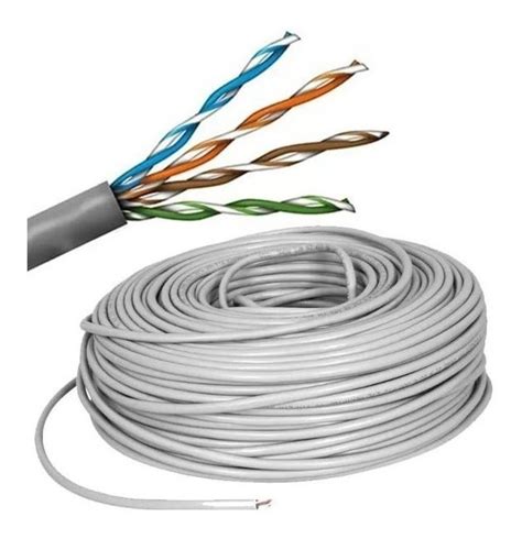 Cable Utp Cat 5e Uso Interior X 100 Metros Mercado Libre