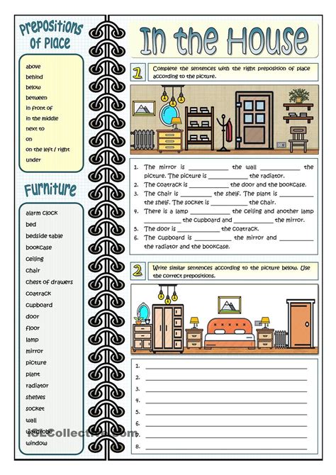 In The House Prepositions Of Place Prepositions Preposition