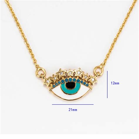 Oeil Chanceux Fatima Hamsa Main Turc Mauvais Oeil Pendentif Collier