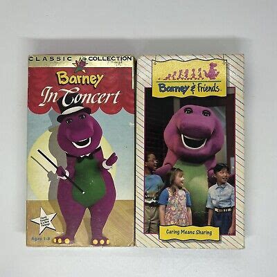 BARNEY AND FRIENDS Caring Means Sharing VHS Time Life Vtg. Barney In ...