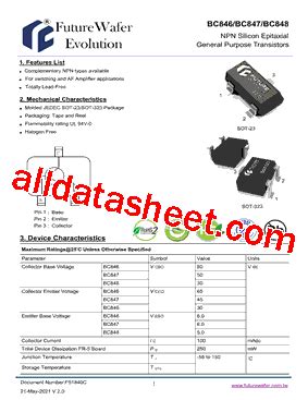 Bc C Datasheet Pdf Futurewafer Tech Co Ltd