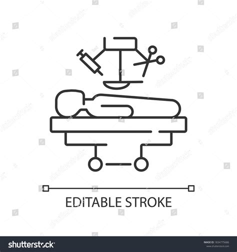 Surgery Linear Icon Medical Operation Surgical Stock Vector Royalty