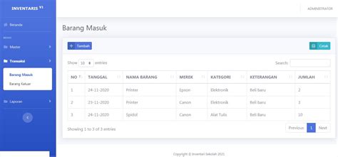 Source Code Aplikasi Inventaris Sekolah V Berbasis Web Duniamu