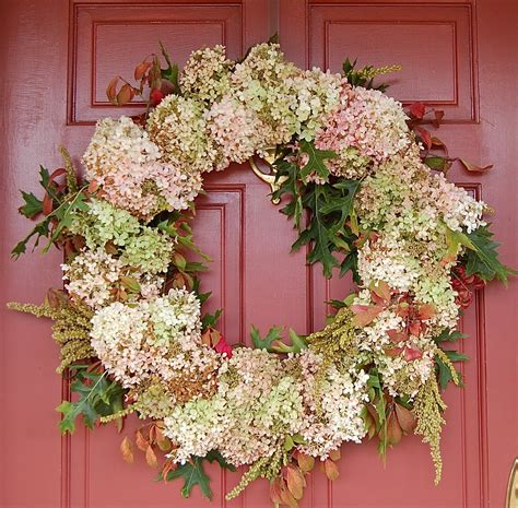 Saltbox Treasures Welcome Hydrangea Fall Wreath