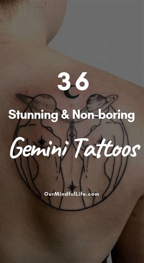 Stunning And Non Boring Gemini Tattoos Our Mindful Life