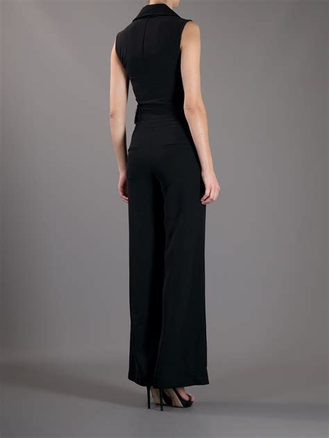 Karl Lagerfeld Studded Jumpsuit In Black Lyst