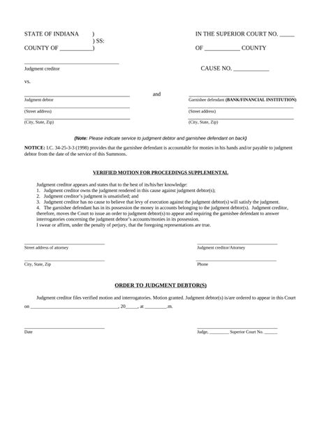 Indiana Motion Fill Out And Sign Online Dochub