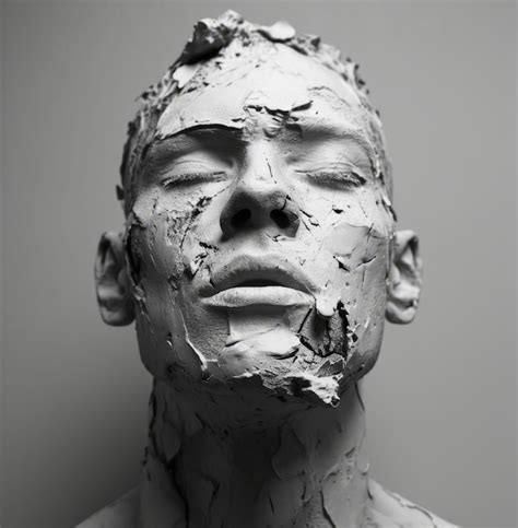 Premium Photo Portrait Of A Man Made Of Plaster