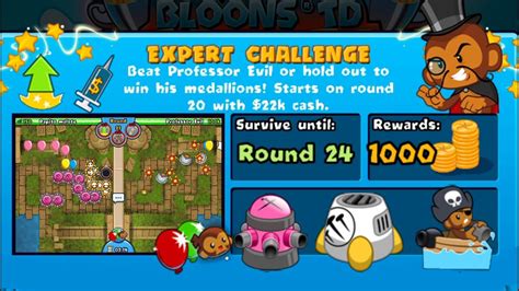 Bloons Td Battles Professor Evil Challenge In Btd Battles Week 12 1 2 115 Youtube