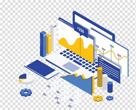 Free Download Big Data Data Analysis Analytics Isometric Projection Flat Design Chart