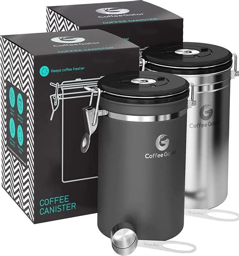 Coffee Gator Stainless Steel Container Large Large Pack Grey