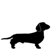 Weiner Dog Silhouette at GetDrawings | Free download