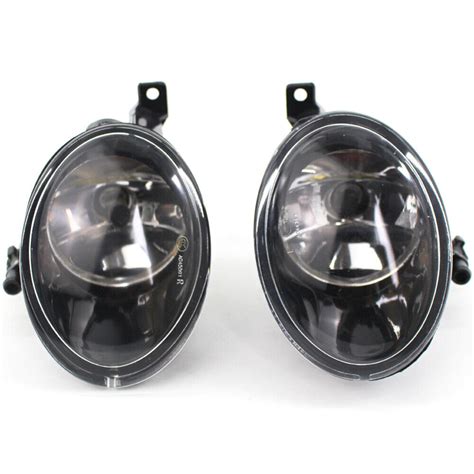 Left Right Front Bumper Convex Lens Fog Light Lamp For Vw Jetta Golf