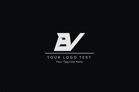 diseño del logotipo de la letra bv Ilustración de vector de icono de