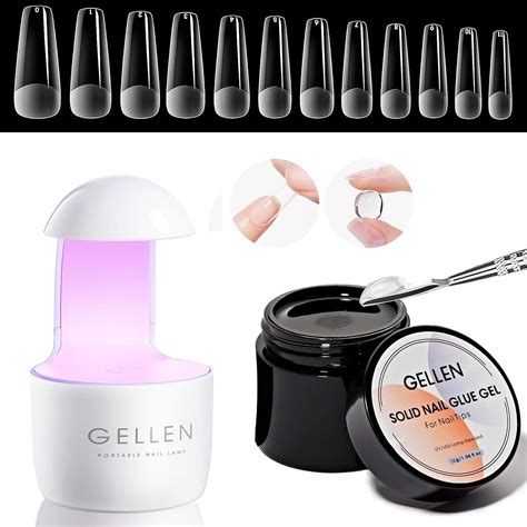 Amazon Gellen Nail Tips And Glue Gel Kit Gel Nail Kit With 240Pcs