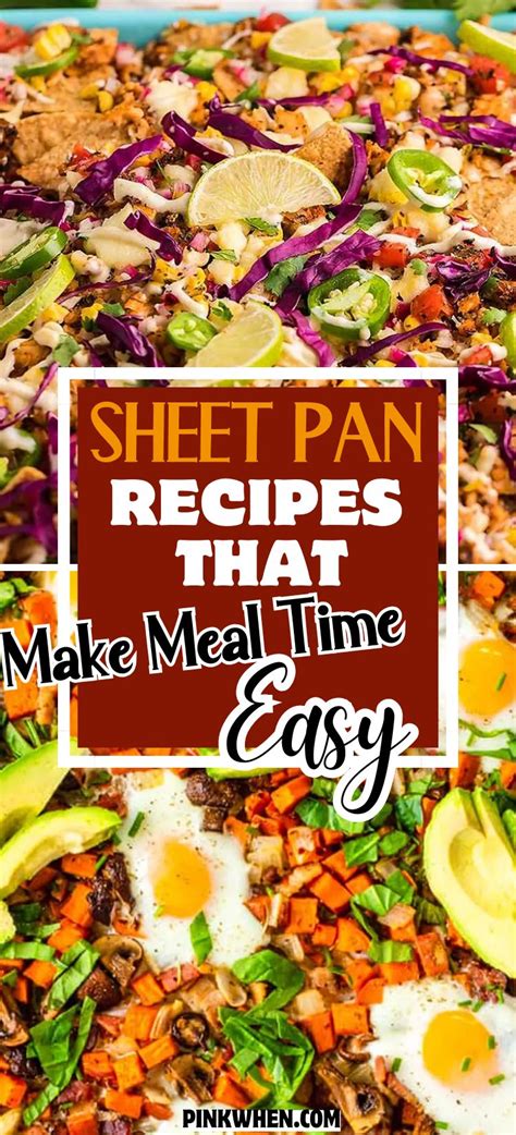sheet pan recipes   mealtime easy pinkwhen