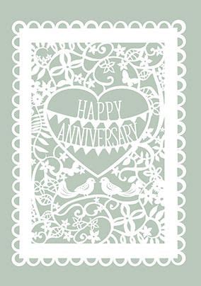 Green Happy Anniversary Card | Funky Pigeon