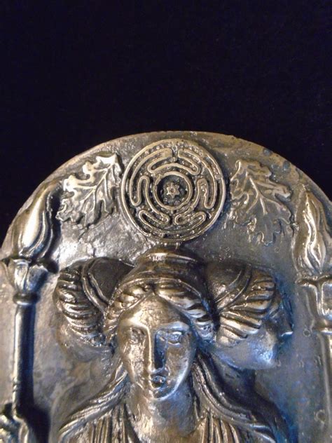 Hecate Statue With Wheel And Serpent Ἑκάτη Hecates Wheel Etsy