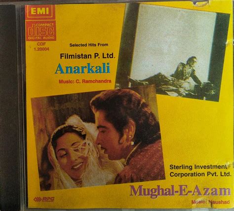 Anarkali Mughal E Azam Hindi Film Audio Cd Audio Cds Hindi Others