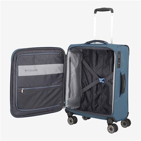 Travelite Skaii 4 Wheel Trolley S Panoramic Blue Worldshop