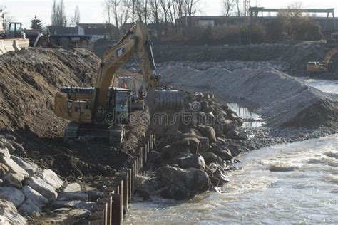 Excavator from the Caterpillar Brand Editorial Stock Photo - Image of ...