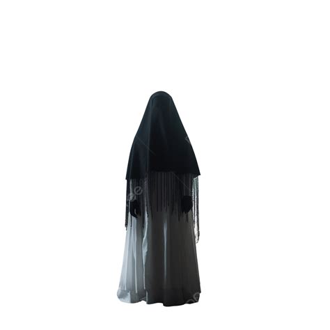 Scary Devil Nun Standing In The Abandoned Building, Halloween Concept, Nightmare, Demon PNG ...