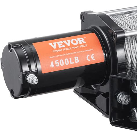 Vevor Lbs Electric Winch V Steel Cable Ip Towing Truck Atv Utv