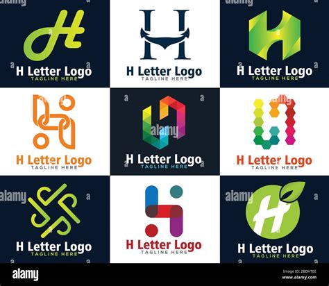 Diseño Vectorial Del Logotipo De La Letra H Abstracta Elementos De