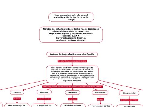 Factores De Riesgo Clasificaci N E Identi Mind Map