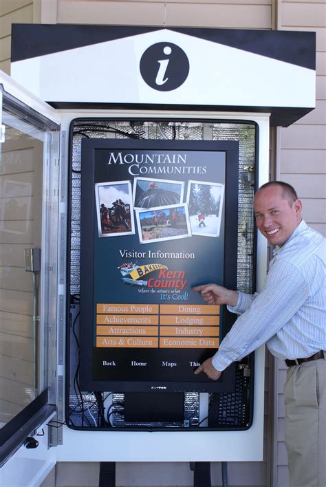 Josh Tonasket Showing Off Kern County 46 All Weather Kiosk With