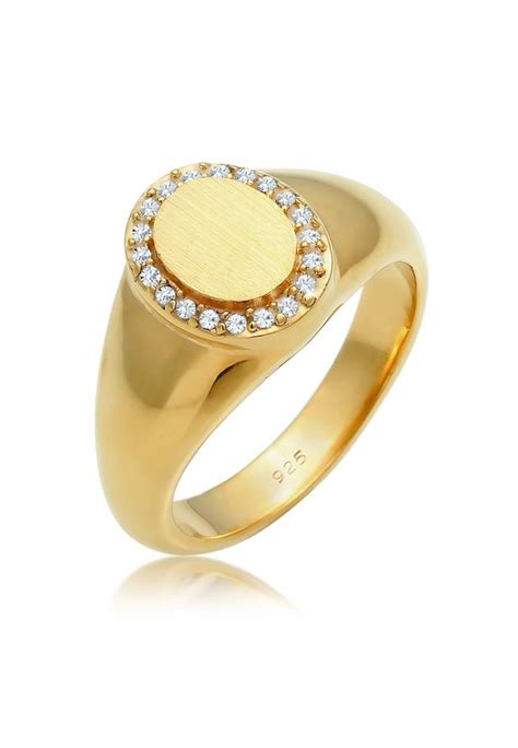 Elli Premium Dames Ring Elli Premium Ring Dames Signetring Elegant Met