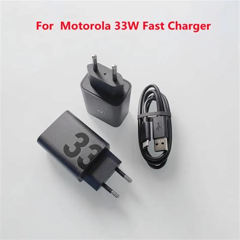 Motorola Cargador Turbo De Carga R Pida Adaptador De La Ue De 33w Cable Tipo C