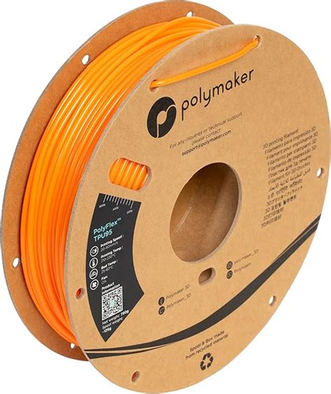 Mm Mm Tpu Filament Orange G Shore A Flexible Filament