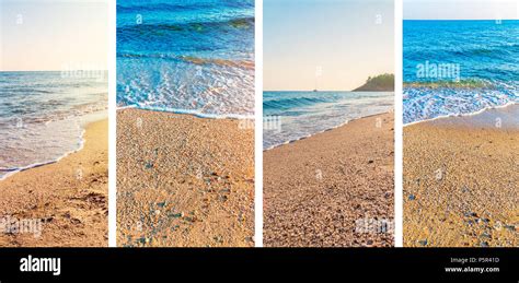 Collage Sea Beach Picture Stock Photo Alamy