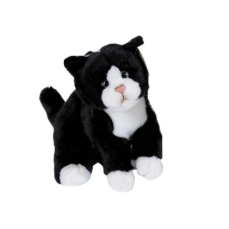 Nicotoy Peluche Chat Noir Et Blanc Cm