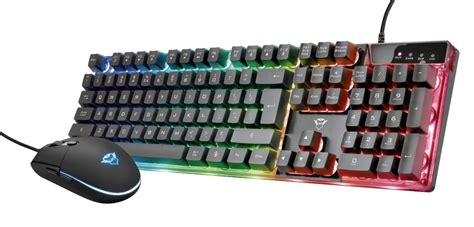 Ensemble Clavier Azerty Et Souris Trust Gxt Azor Gaming Combo Pour